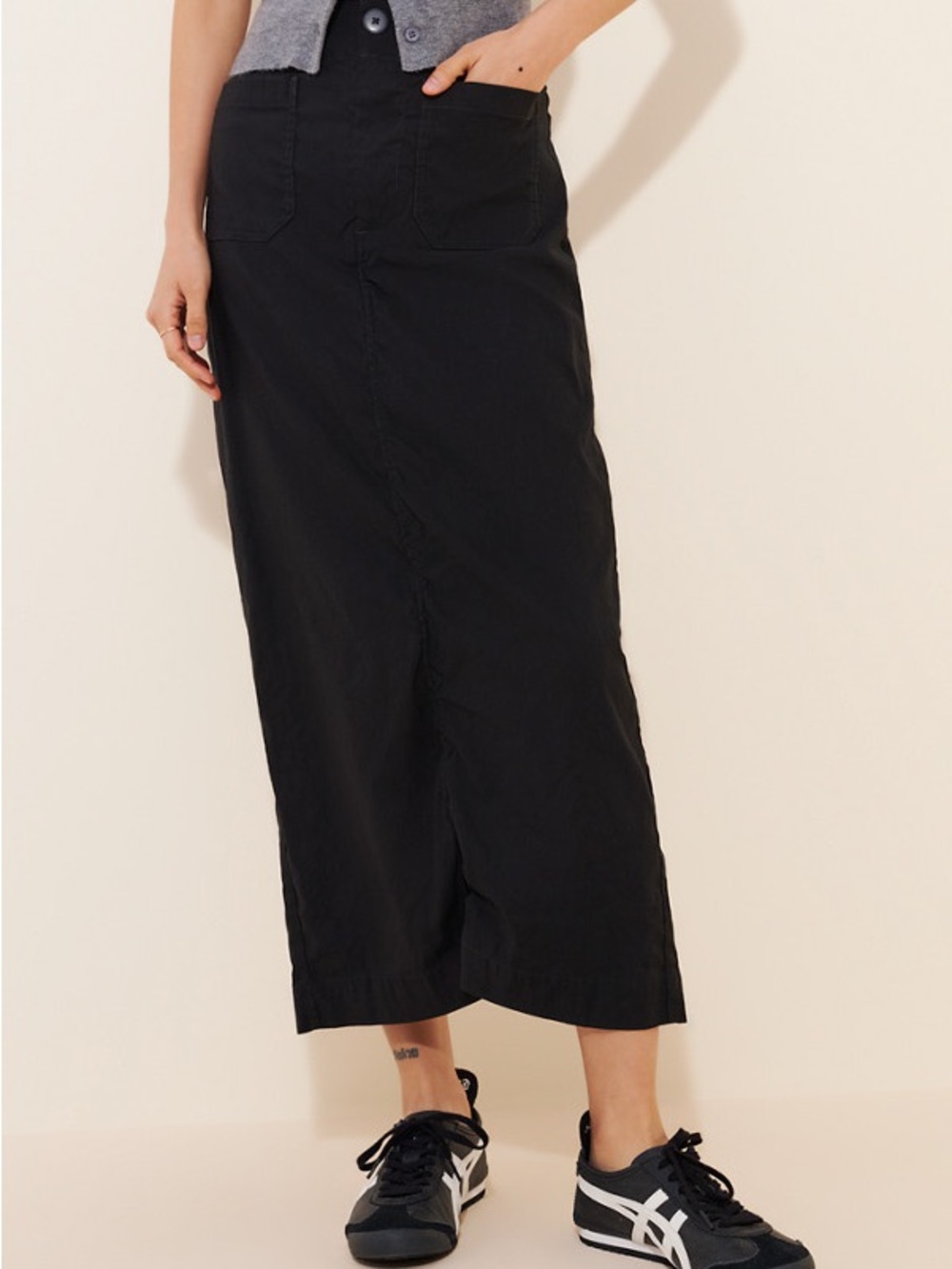 The Colette Linen Blend Maxi Skirt by Maeve
